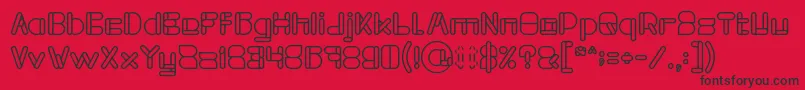MAXIMUM KILOMETER Bold Font – Black Fonts on Red Background