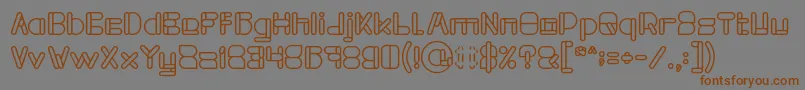 MAXIMUM KILOMETER Bold-Schriftart – Braune Schriften auf grauem Hintergrund