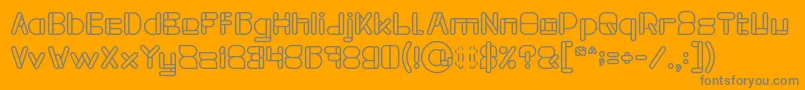 MAXIMUM KILOMETER Bold Font – Gray Fonts on Orange Background