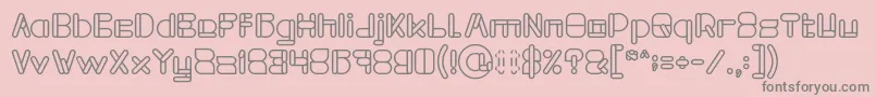 フォントMAXIMUM KILOMETER Bold – ピンクの背景に灰色の文字