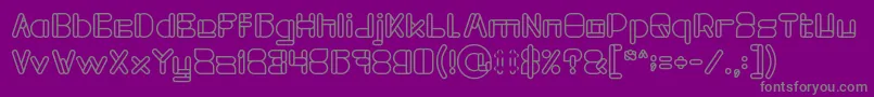 MAXIMUM KILOMETER Bold-fontti – harmaat kirjasimet violetilla taustalla