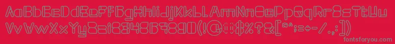 Fonte MAXIMUM KILOMETER Bold – fontes cinzas em um fundo vermelho