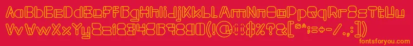 MAXIMUM KILOMETER Bold Font – Orange Fonts on Red Background