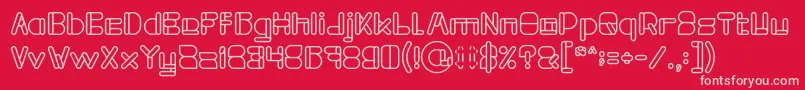 Fonte MAXIMUM KILOMETER Bold – fontes rosa em um fundo vermelho