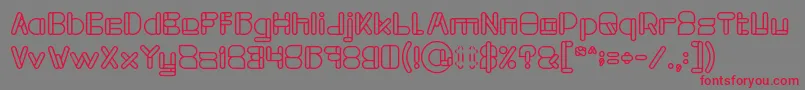 フォントMAXIMUM KILOMETER Bold – 赤い文字の灰色の背景