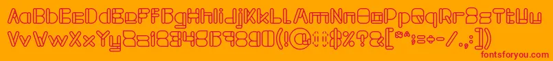 Шрифт MAXIMUM KILOMETER Bold – красные шрифты на оранжевом фоне