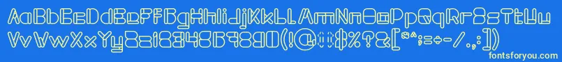 MAXIMUM KILOMETER Bold Font – Yellow Fonts on Blue Background