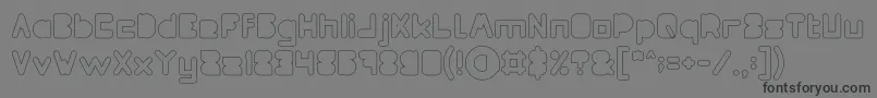 MAXIMUM KILOMETER Filled Hollow Font – Black Fonts on Gray Background