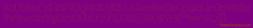 MAXIMUM KILOMETER Filled Hollow Font – Brown Fonts on Purple Background