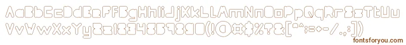 MAXIMUM KILOMETER Filled Hollow Font – Brown Fonts