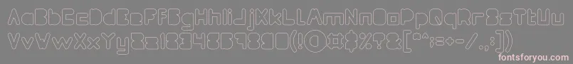 MAXIMUM KILOMETER Filled Hollow Font – Pink Fonts on Gray Background