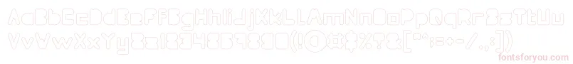 MAXIMUM KILOMETER Filled Hollow Font – Pink Fonts on White Background