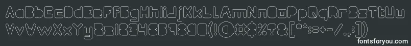 MAXIMUM KILOMETER Filled Hollow-fontti – valkoiset fontit mustalla taustalla
