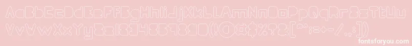 MAXIMUM KILOMETER Filled Hollow Font – White Fonts on Pink Background