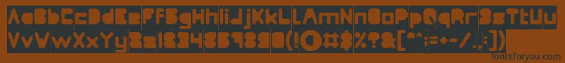 MAXIMUM KILOMETER Filled Inverse Font – Black Fonts on Brown Background