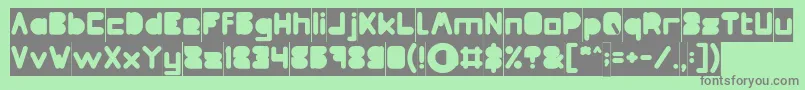 MAXIMUM KILOMETER Filled Inverse Font – Gray Fonts on Green Background