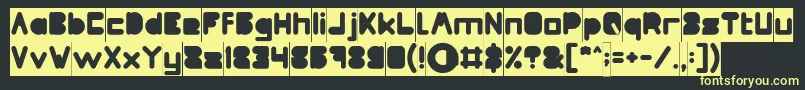 MAXIMUM KILOMETER Filled Inverse Font – Yellow Fonts on Black Background