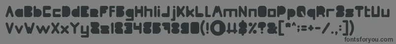フォントMAXIMUM KILOMETER Filled – 黒い文字の灰色の背景