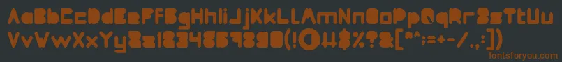 Шрифт MAXIMUM KILOMETER Filled – коричневые шрифты на чёрном фоне