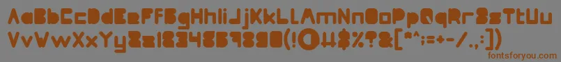 MAXIMUM KILOMETER Filled Font – Brown Fonts on Gray Background