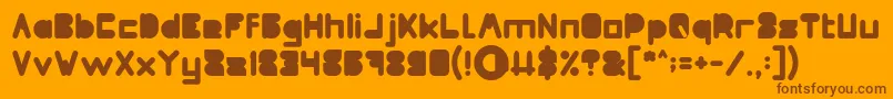 MAXIMUM KILOMETER Filled Font – Brown Fonts on Orange Background
