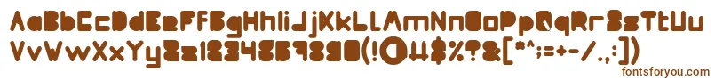 フォントMAXIMUM KILOMETER Filled – 白い背景に茶色のフォント