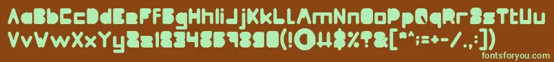 Шрифт MAXIMUM KILOMETER Filled – зелёные шрифты на коричневом фоне