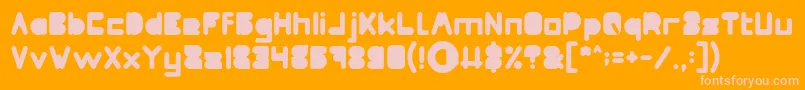 MAXIMUM KILOMETER Filled-fontti – vaaleanpunaiset fontit oranssilla taustalla