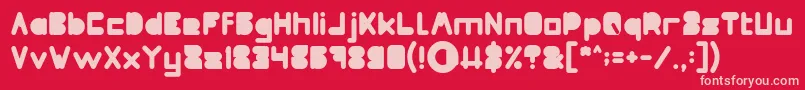 フォントMAXIMUM KILOMETER Filled – 赤い背景にピンクのフォント