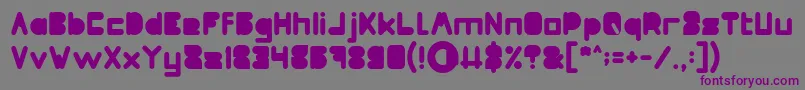 Шрифт MAXIMUM KILOMETER Filled – фиолетовые шрифты на сером фоне