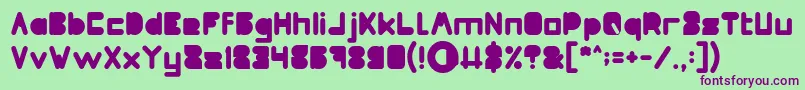 MAXIMUM KILOMETER Filled Font – Purple Fonts on Green Background