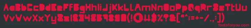 MAXIMUM KILOMETER Filled Font – Red Fonts on Black Background