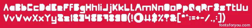 MAXIMUM KILOMETER Filled Font – White Fonts on Red Background