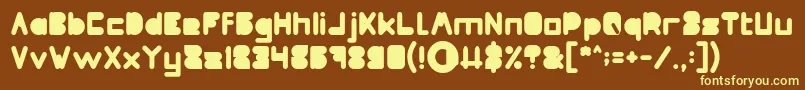 MAXIMUM KILOMETER Filled Font – Yellow Fonts on Brown Background