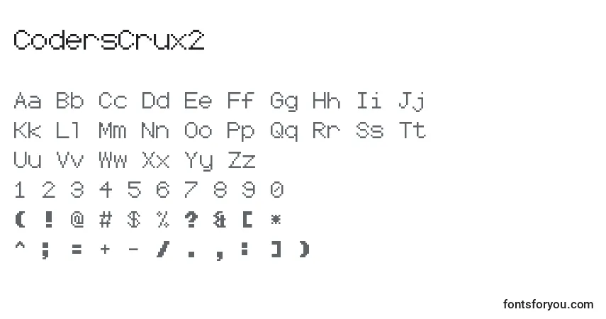 CodersCrux2 Font – alphabet, numbers, special characters