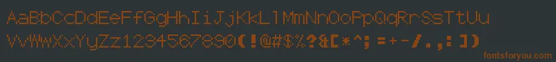 Fonte CodersCrux2 – fontes marrons em um fundo preto