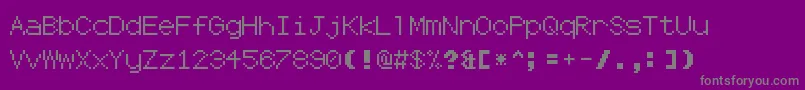 フォントCodersCrux2 – 紫の背景に灰色の文字