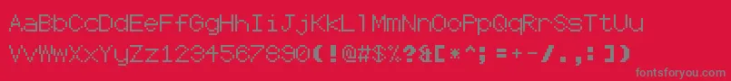 フォントCodersCrux2 – 赤い背景に灰色の文字