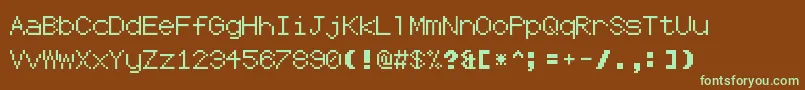 Шрифт CodersCrux2 – зелёные шрифты на коричневом фоне