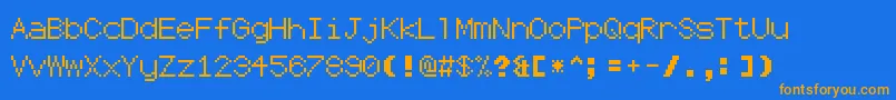 CodersCrux2 Font – Orange Fonts on Blue Background