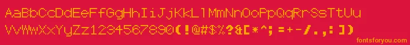 Шрифт CodersCrux2 – оранжевые шрифты на красном фоне