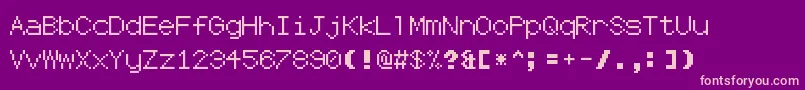 フォントCodersCrux2 – 紫の背景にピンクのフォント
