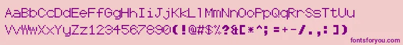 フォントCodersCrux2 – ピンクの背景に紫のフォント