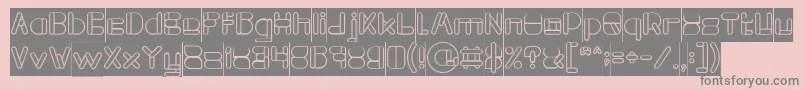 MAXIMUM KILOMETER Hollow Inverse Font – Gray Fonts on Pink Background