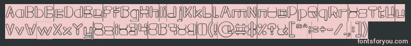 MAXIMUM KILOMETER Hollow Inverse Font – Pink Fonts on Black Background
