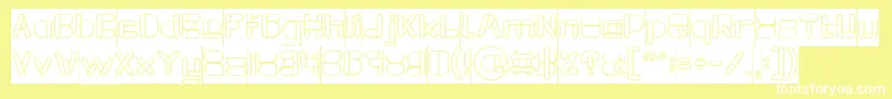 MAXIMUM KILOMETER Hollow Inverse Font – White Fonts on Yellow Background