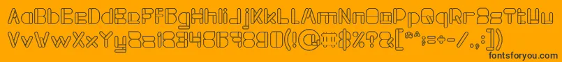 MAXIMUM KILOMETER Hollow Font – Black Fonts on Orange Background