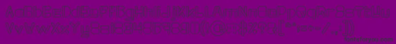 Czcionka MAXIMUM KILOMETER Hollow – czarne czcionki na fioletowym tle