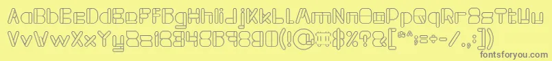 MAXIMUM KILOMETER Hollow Font – Gray Fonts on Yellow Background