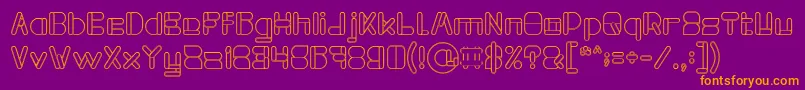 MAXIMUM KILOMETER Hollow Font – Orange Fonts on Purple Background